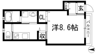 ライフエス花屋敷の物件間取画像